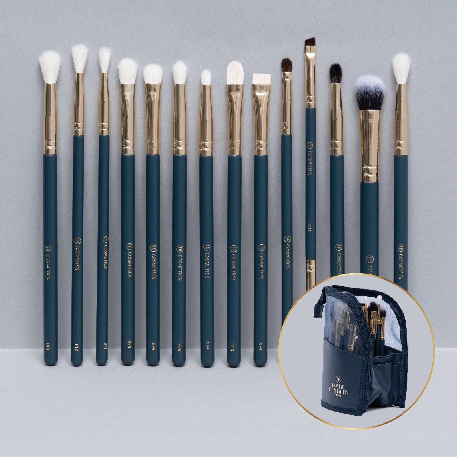 Blue makeup best sale brushes