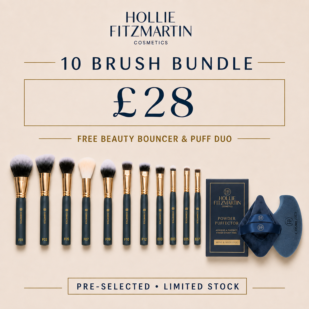 10 Brushes for £28